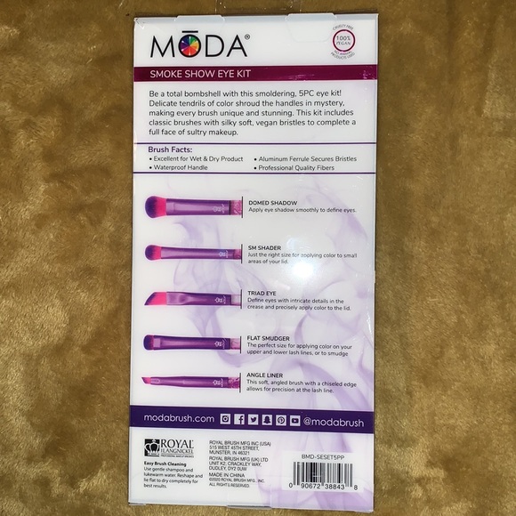 Moda Purple Smoke Show Eye Brush Kit - Picture 2 of 4